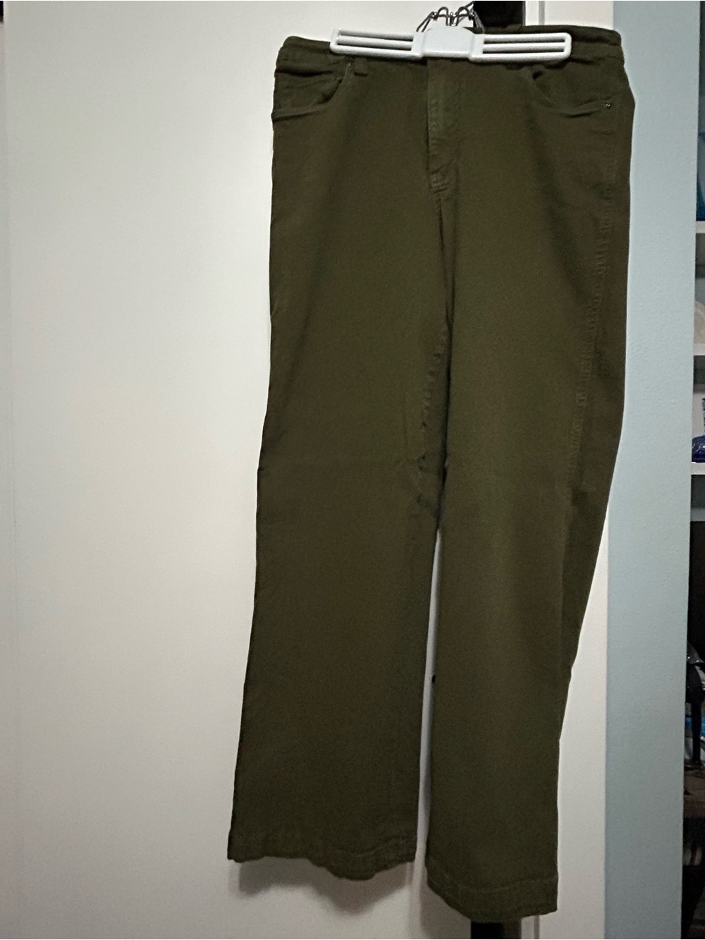 Kut from the Kloth Pattie Olive Wide-Leg Women's Jeans
